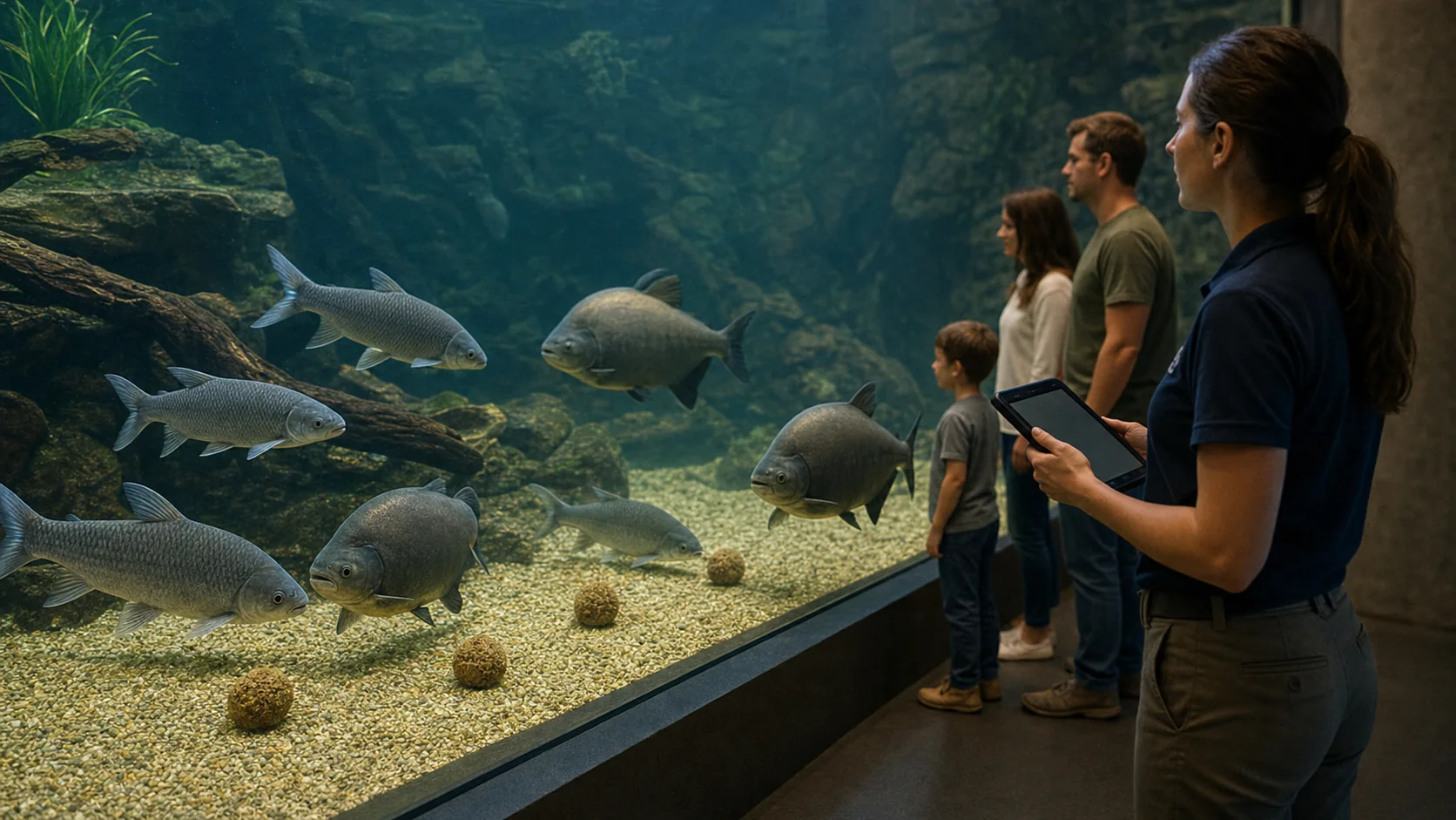 Aquariums publics : observer l’effet des visiteurs sur les poissons